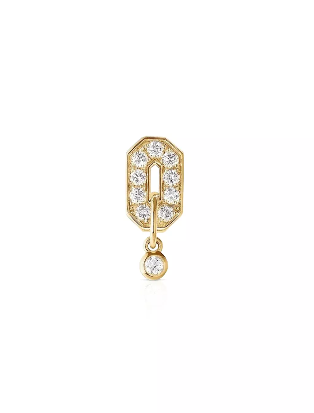 Mini My Way, 18K Yellow Gold + Diamond Earring